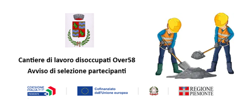 Cantieri lavoro per disoccupati Over58 - Avviso selezione partecipanti